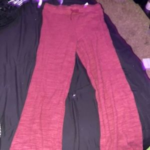 kid size never worn old navy sweatpants, burgandy and black